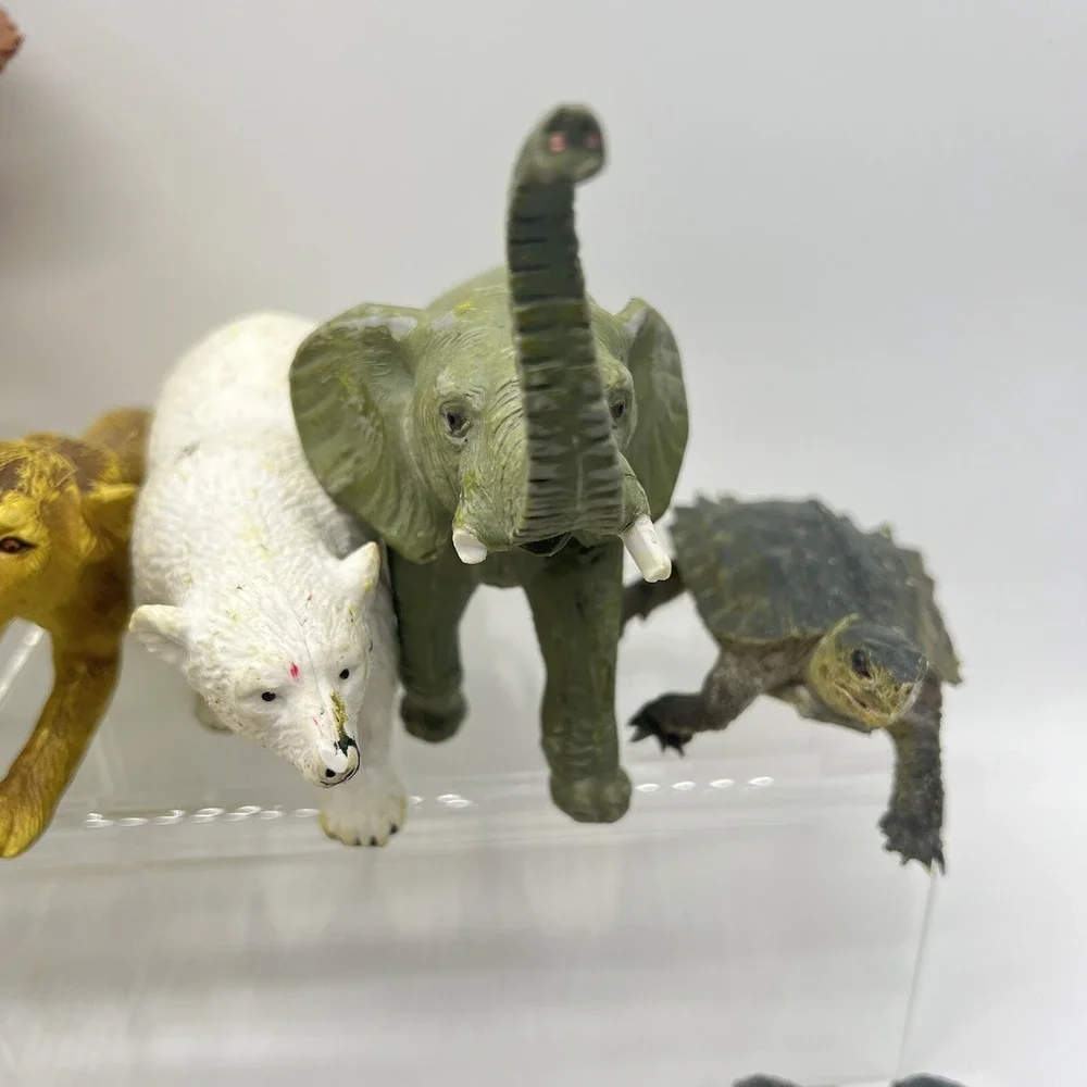 AAA Triple A‎ Zoo Animals Lot Of 25 Heavy Rubber Animal Vintage Elephant Turtle